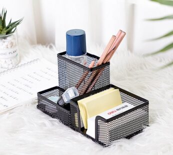 Deli Mesh Desk Organizer Office Supplies with Pencil Holder and Storage Baskets