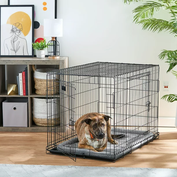 Vibrant Life Small Cozy Luxe Crate Mat Pet Bed, Gray 